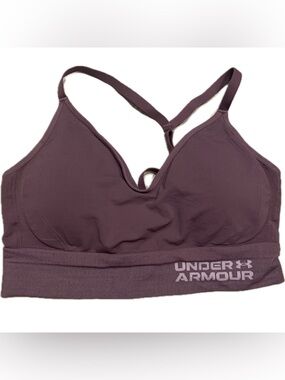 Under Armour Women's Deep Plum Seamless Racerback Sports Bra